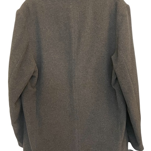 ST. JOHN'S BAY Wool Jacket Pea Coat Overcoat Mens Size M Color Dark Gray - Picture 2 of 9